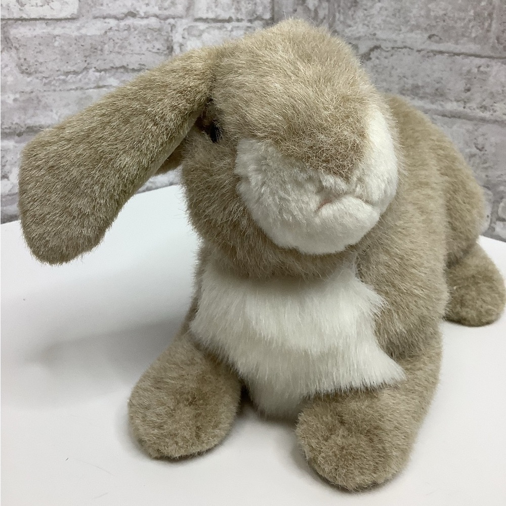 Vintage Chosen Tan Bunny Rabbit Plush Stuffed Animal Realistic Laying Rare HTF